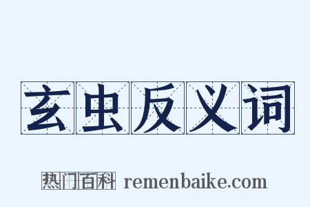 玄虫反义词是什么意思的图片
